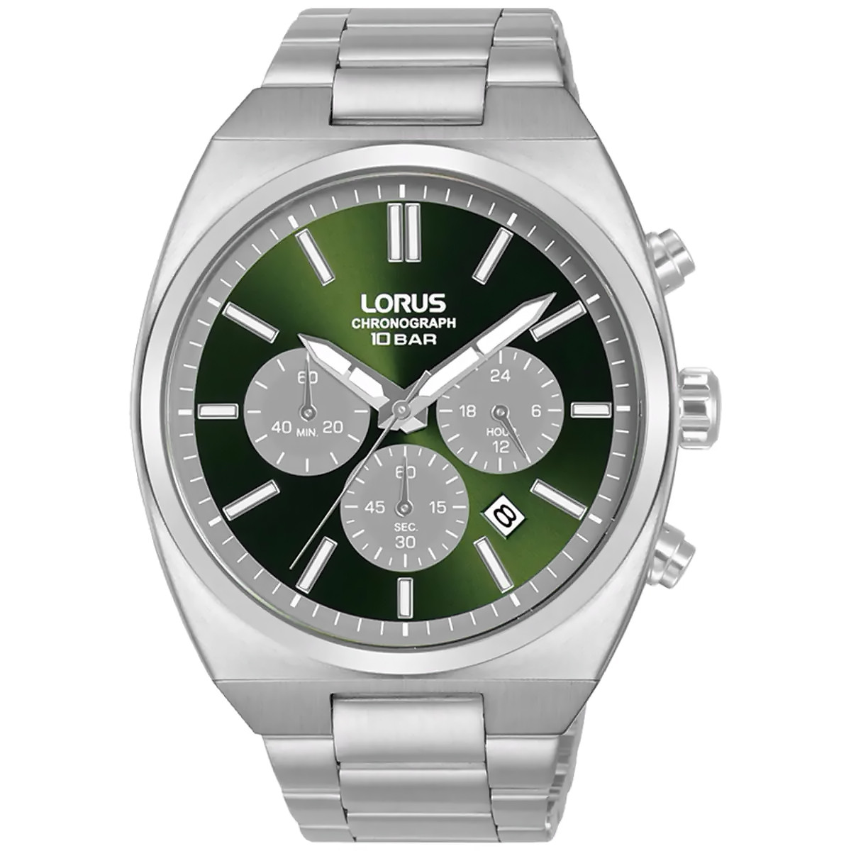 Zielona tarcza w sportowym chronografie