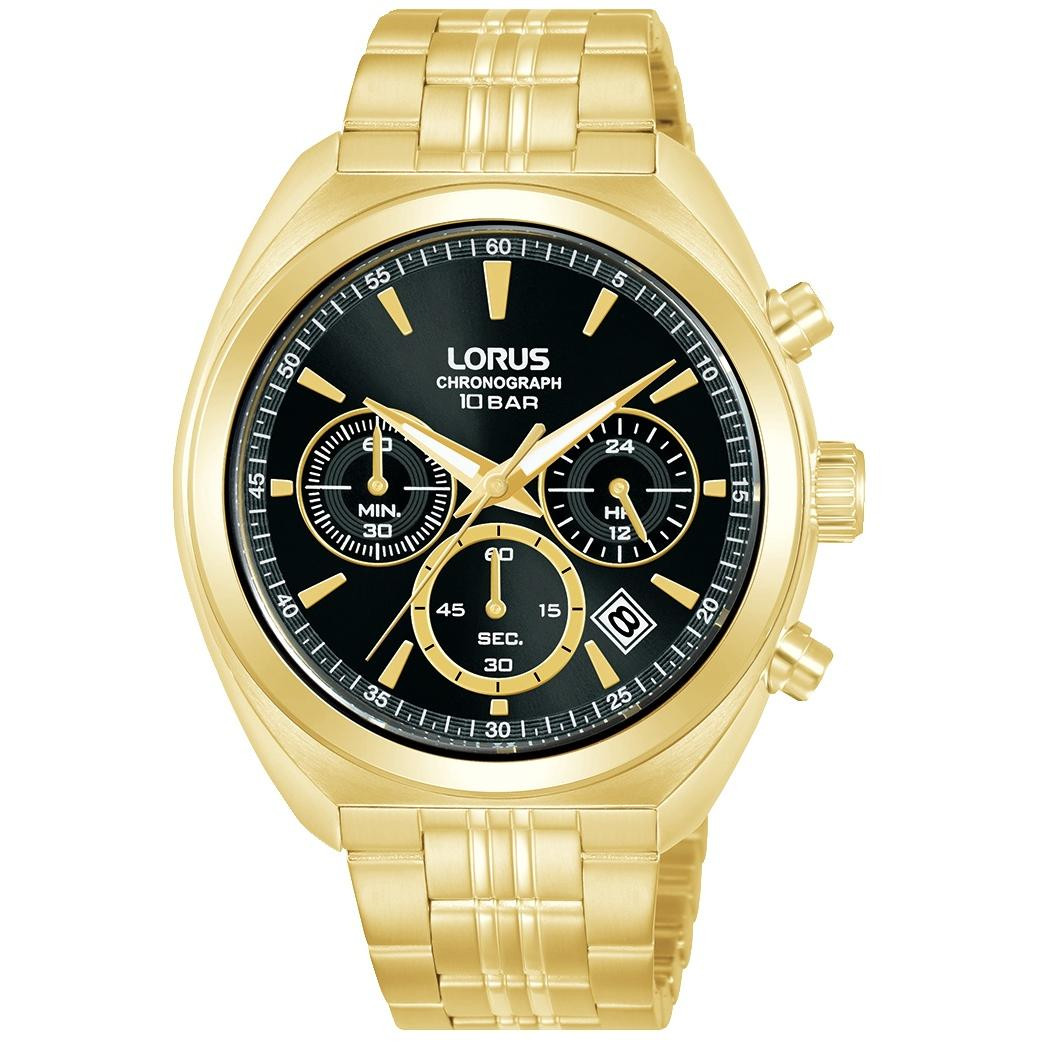Złoty chronograf z japońskim mechanizmem