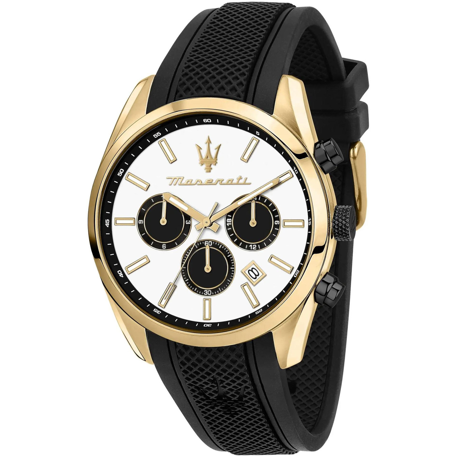 Sportowy chronograf w złotym wydaniu