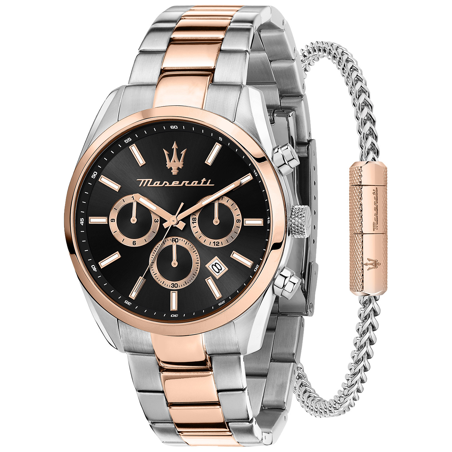 Dwukolorowy chronograf z motoryzacyjnym charakterem