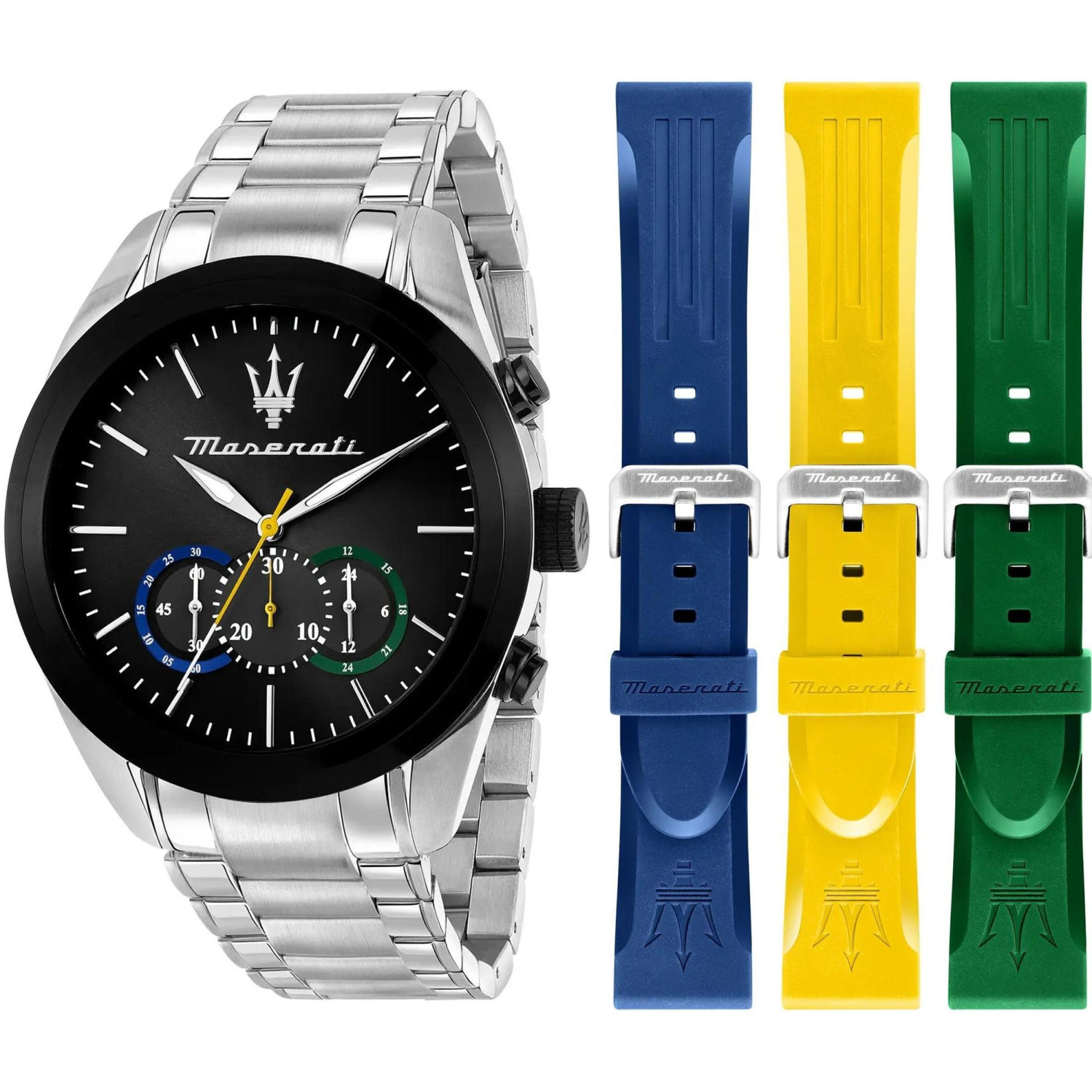 Sportowy chronograf z czterema wariantami paska
