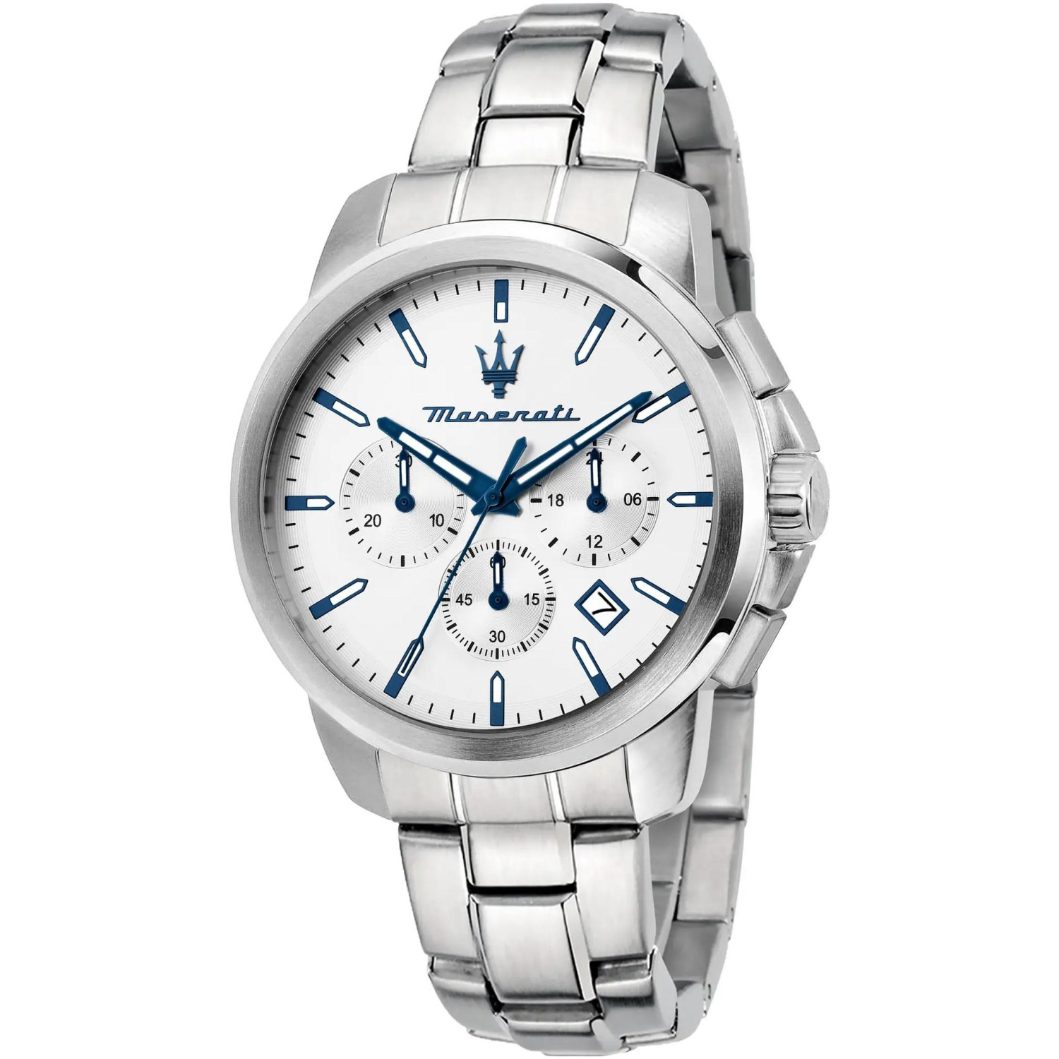 Stalowy chronograf o sportowym charakterze