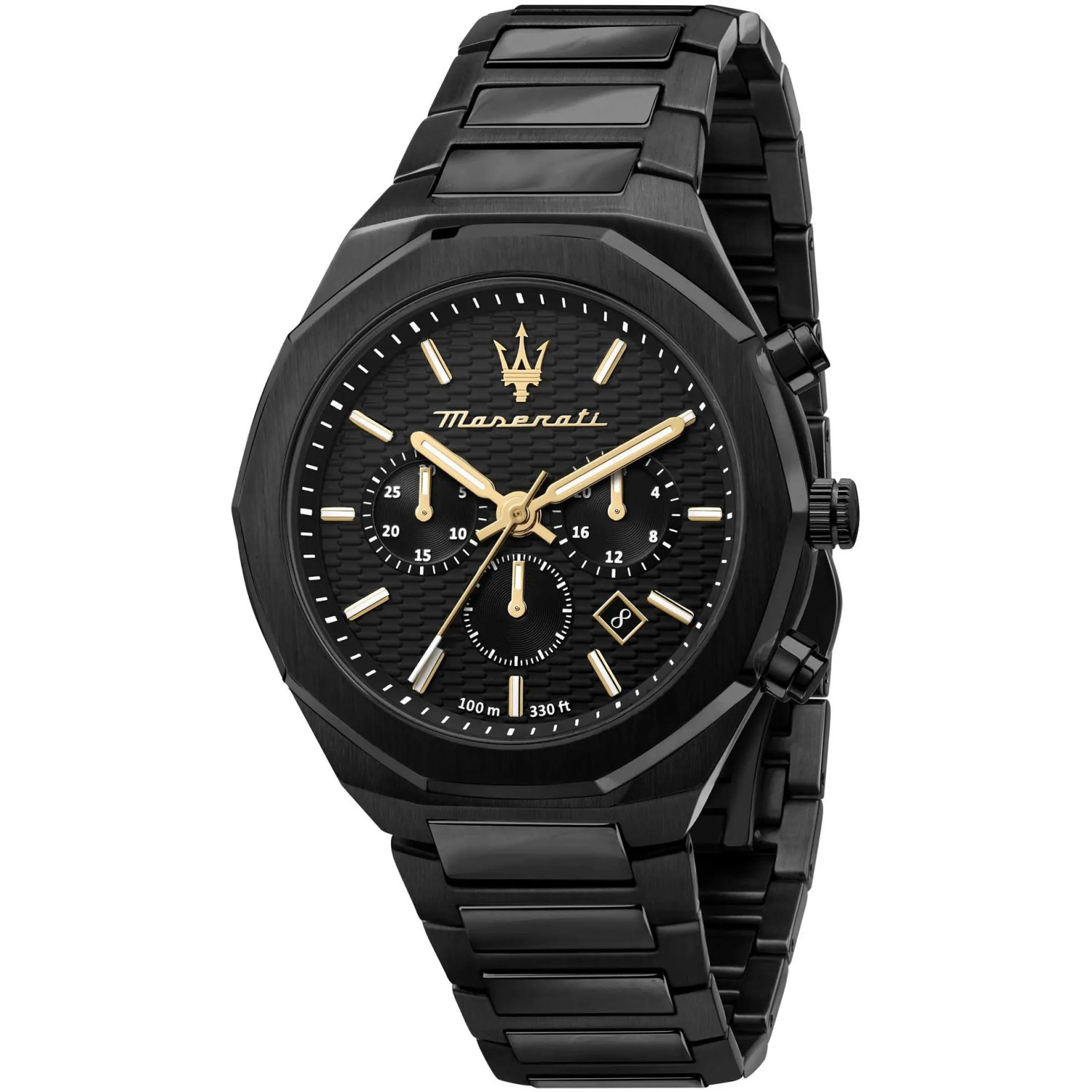 Czerń i złoto w sportowym chronografie