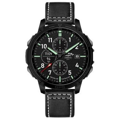 Smartwatch Rotary x MoD Royal Air Force Connected ROS9002R - ekran AMOLED z lotniczą tarczą, czarny pasek skórzany
