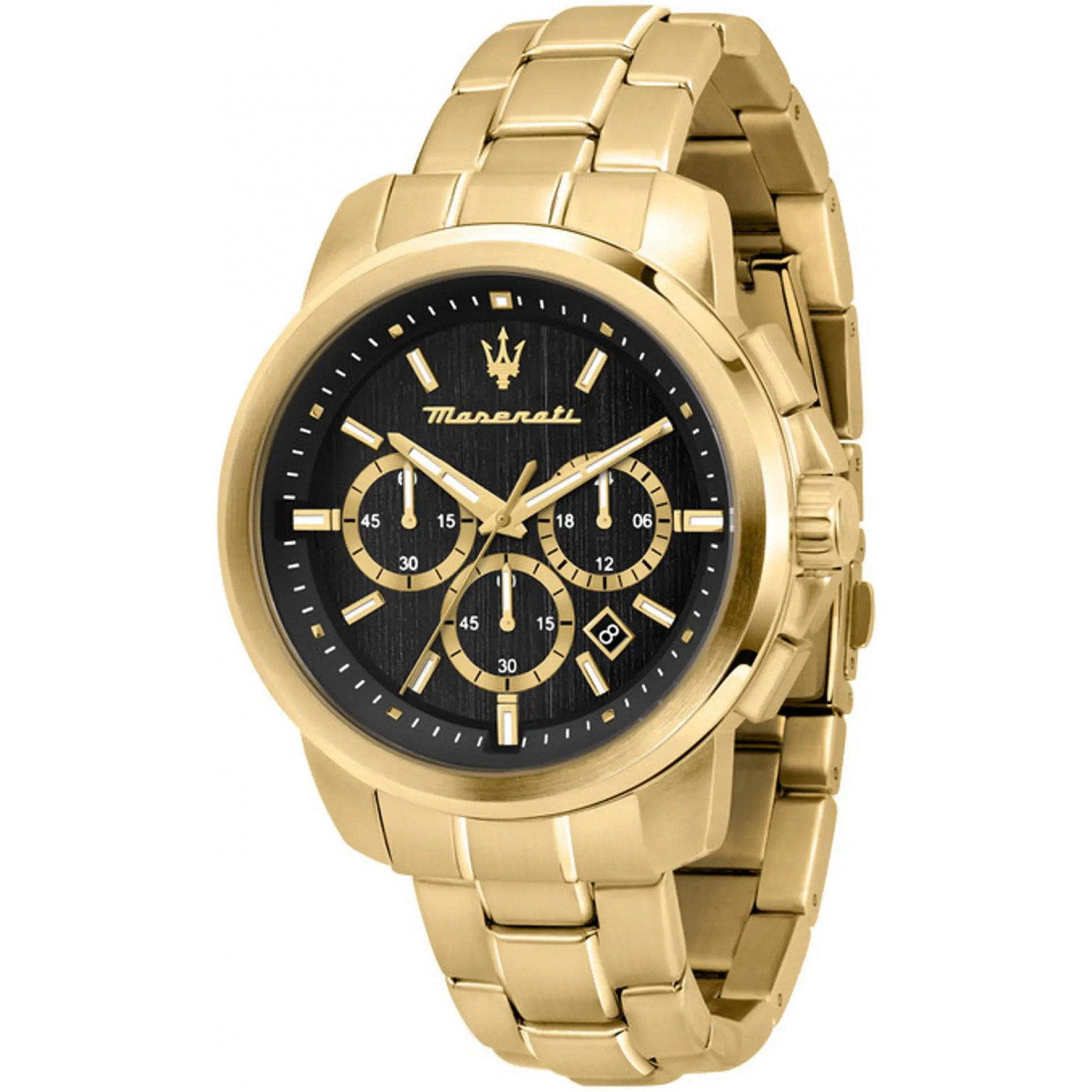 Złocisty chronograf ze świata Maserati