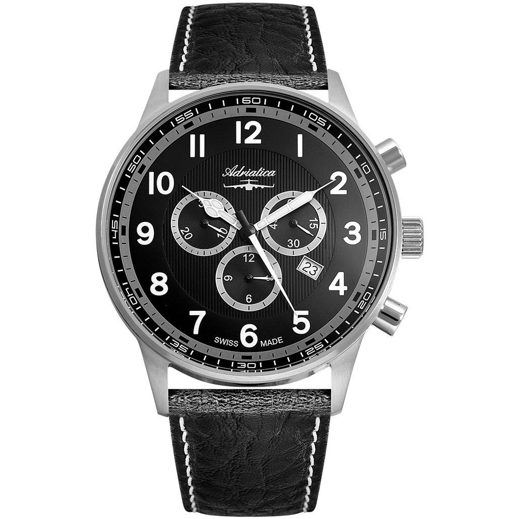 Pilotażowy chronograf ze szwajcarskim mechanizmem