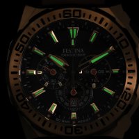 Festina F20728-1 zegarek złoty typudiver Chrono Bike pasek